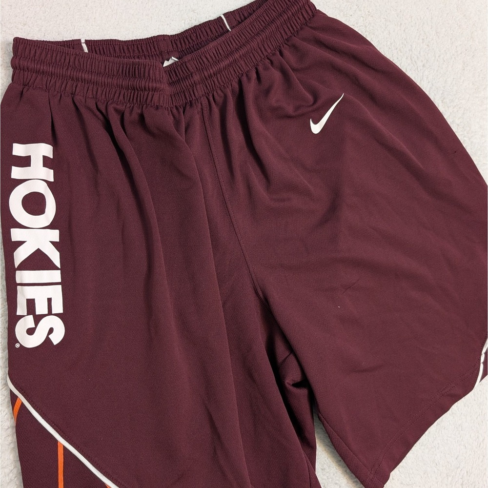 Virginia Tech Hokies Shorts Men's Sm 26"x9" Burgundy Nike Dri Fit Drawstring